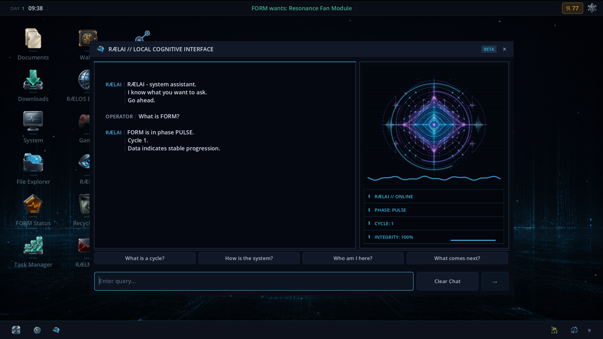 The RÆLAI local cognitive interface